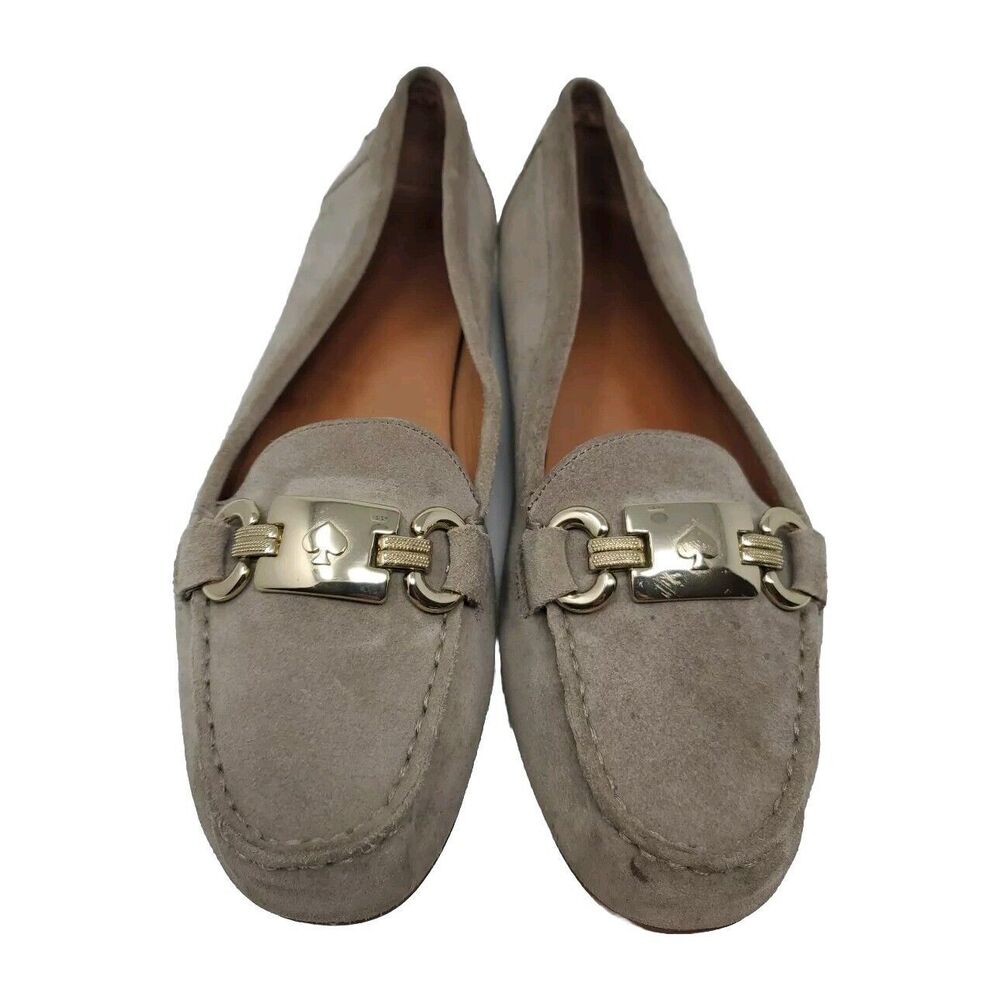 Women's Kate Spade New York Slip On Suede Loafers  Suede Brown Size 10